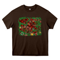 Chocolate Brown christmas background Heavy Core Tee - RanaPortraitStore