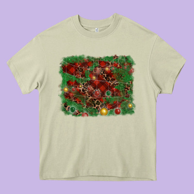 Christmas Background Heavy Core Tee Designed By Ranaportraitstore