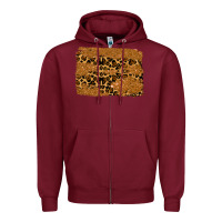 Burgundy leopard glitter background Zipper Hoodie - RanaPortraitStore