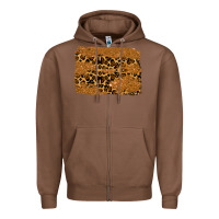 Chestnut leopard glitter background Zipper Hoodie - RanaPortraitStore