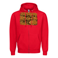 Red leopard glitter background Zipper Hoodie - RanaPortraitStore