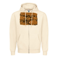 Sandshell leopard glitter background Zipper Hoodie - RanaPortraitStore