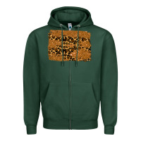 Sports Green leopard glitter background Zipper Hoodie - RanaPortraitStore