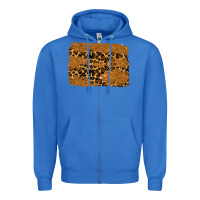True Royal leopard glitter background Zipper Hoodie - RanaPortraitStore