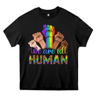 Black We Are All Human Heavy Core Tee - BundleAndBundleShop