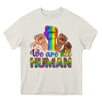 Cream We Are All Human Heavy Core Tee - BundleAndBundleShop