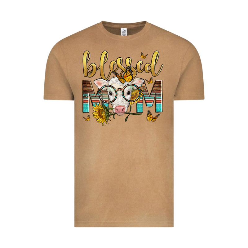 Western Blessed Mom Baby Calf Mother's Day Vintage Tee by LillyAllenDesigns | Teevron