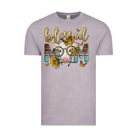 Vintage Zinc Western Blessed Mom Baby Calf Mother's Day Vintage Tee - LillyAllenDesigns