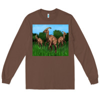 Chestnut parasaurolophus Long Sleeve Tee - Artiststas