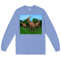 Colony Blue parasaurolophus Long Sleeve Tee - Artiststas