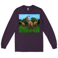 Plum parasaurolophus Long Sleeve Tee - Artiststas