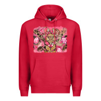 Cardinal pink camouflage bunny background Premium Hoodie - BarkalooDesign
