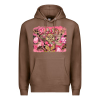 Chestnut pink camouflage bunny background Premium Hoodie - BarkalooDesign