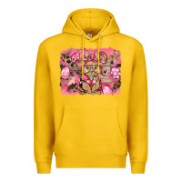 Lemon pink camouflage bunny background Premium Hoodie - BarkalooDesign