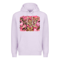 Lilac pink camouflage bunny background Premium Hoodie - BarkalooDesign