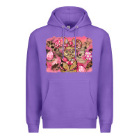 Purple pink camouflage bunny background Premium Hoodie - BarkalooDesign