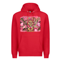 Red pink camouflage bunny background Premium Hoodie - BarkalooDesign