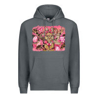 Rock pink camouflage bunny background Premium Hoodie - BarkalooDesign