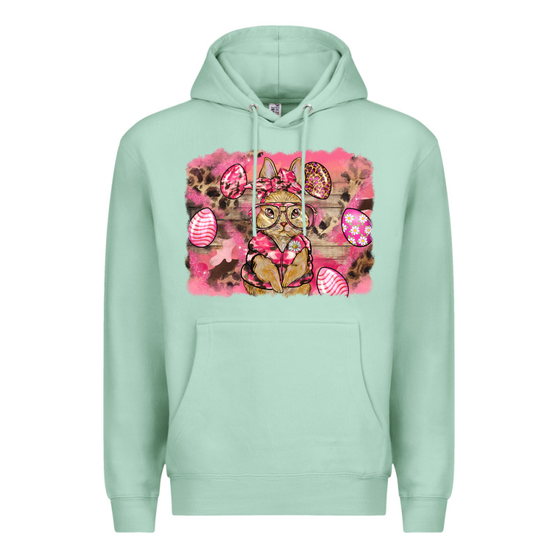 Pink Camouflage Bunny Background Premium Hoodie by BarkalooDesign | Teevron