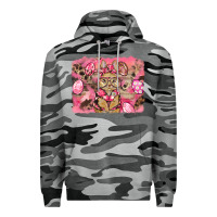 Slate Camo pink camouflage bunny background Premium Hoodie - BarkalooDesign