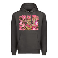 Smoke pink camouflage bunny background Premium Hoodie - BarkalooDesign