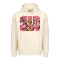 Tofu pink camouflage bunny background Premium Hoodie - BarkalooDesign