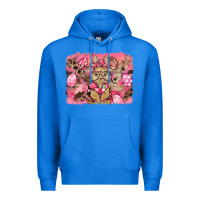True Royal pink camouflage bunny background Premium Hoodie - BarkalooDesign