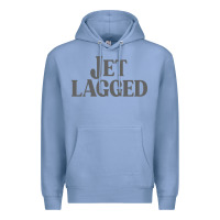Colony Blue jet lagged cute world traveler & funny vacation pullover hoodie Premium Hoodie - linhVisuals