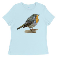Baby Blue yellow breast Ladies Tee - LillyAllenDesigns
