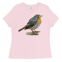 Bubblegum Pink yellow breast Ladies Tee - LillyAllenDesigns