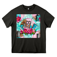 Asphalt nail tools and polish with flowers and tooled leather seamless pattern Heavy Core Tee - BundleAndBundleShop