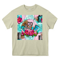 Mossy nail tools and polish with flowers and tooled leather seamless pattern Heavy Core Tee - BundleAndBundleShop