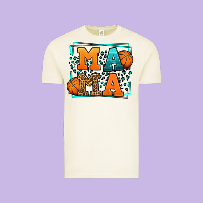 Leopard Basketball Mama Mother's Day Vintage Tee Designed By Lillyallendesigns