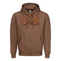 Chestnut leopard glitter background Zipper Hoodie - RanaPortraitStore