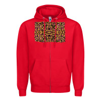 Red leopard glitter background Zipper Hoodie - RanaPortraitStore