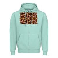 Seafoam leopard glitter background Zipper Hoodie - RanaPortraitStore
