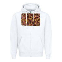 White leopard glitter background Zipper Hoodie - RanaPortraitStore