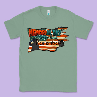 Memorial Day Honor And Remember Classic Tee Designed By Fadigitalartstudio