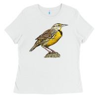 White Western Meadowlark Ladies Tee - LillyAllenDesigns