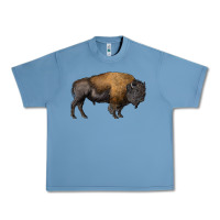 Pebble Blue american bison body Urban Heavy Tee - RanaPortraitStore