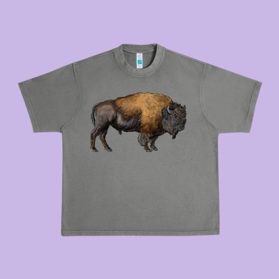 American Bison Body Urban Heavy Tee Designed By Ranaportraitstore