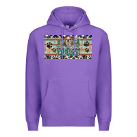 Purple dog mom english bulldog license plate template Premium Hoodie - BarkalooDesign