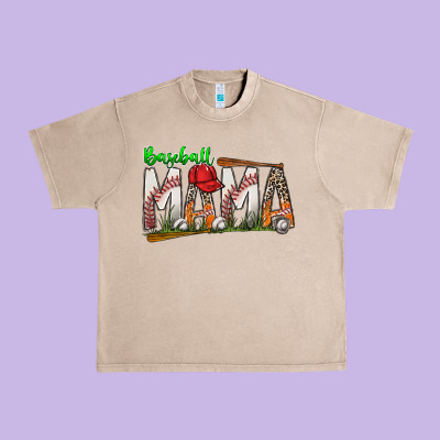 Baseball Mama Urban Heavy Tee Designed By Sublimationcraftshop