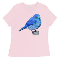 Bubblegum Pink Mountain Bluebird Ladies Tee - LillyAllenDesigns