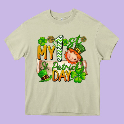 My 1'st St Patrick's Day Heavy Core Tee Designed By Fadigitalartstudio
