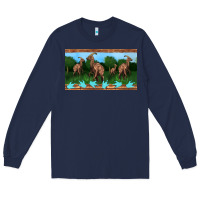 Navy parasaurolophus sippy cup Long Sleeve Tee - Artiststas