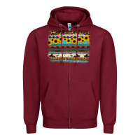Burgundy sunflower aztec serape cowhide background Zipper Hoodie - RanaPortraitStore