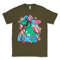 Army Green Red white rawr Classic Tee - FaDigitalArtStudio
