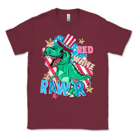 Burgundy Red white rawr Classic Tee - FaDigitalArtStudio
