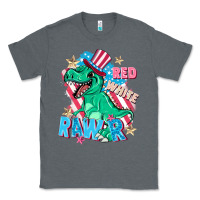 Charcoal Heather Red white rawr Classic Tee - FaDigitalArtStudio